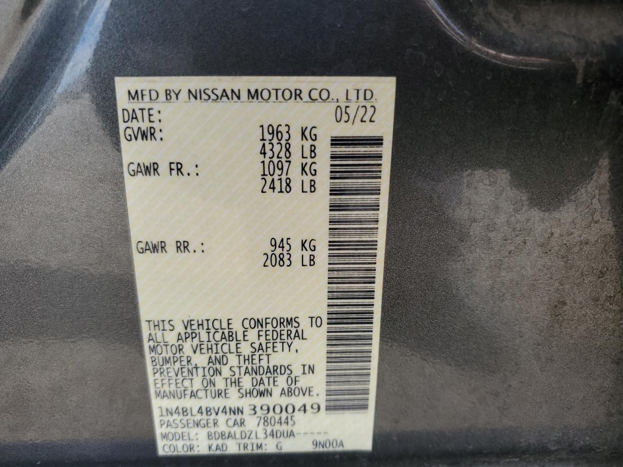 Nissan Altima S Image 10